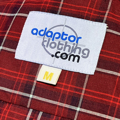 PRE-ORDER: Adaptor Clothing Check Short Sleeve Button Down Shirt Oxblood