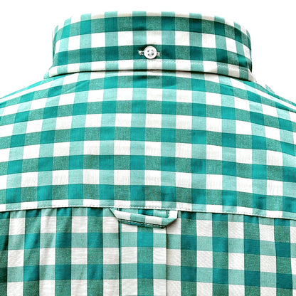 PRE-ORDER: Adaptor Clothing Gingham Short Sleeve Button Down Shirt Jade