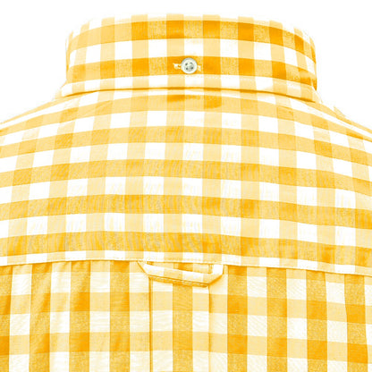 PRE-Order: Adaptor Clothing Gingham Short Sleeve Button Down Shirt Yellow