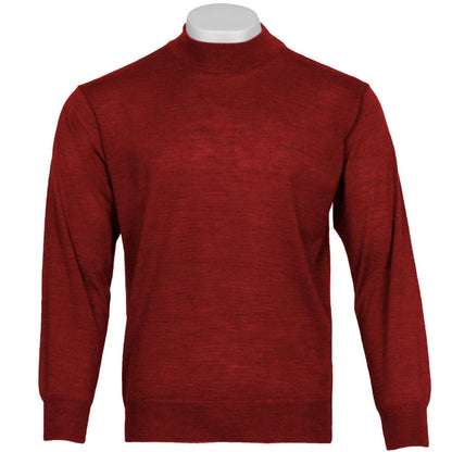 Adaptor Clothing Made in Italy Merino Wool TURTLE Neck Jumper Deep Wine