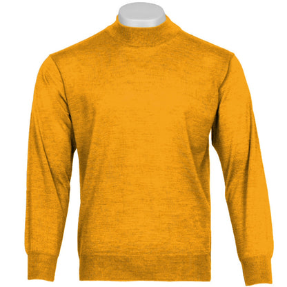 Adaptor Clothing Made in Italy Merino Wool TURTLE Neck Jumper Harvest Gold
