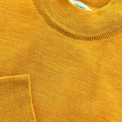 Adaptor Clothing Made in Italy Merino Wool TURTLE Neck Jumper Harvest Gold