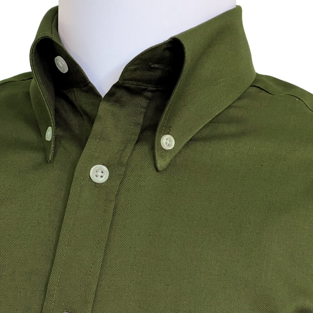 PRE-ORDER: Adaptor Clothing Oxford Long Sleeve Button Down Shirt Olive