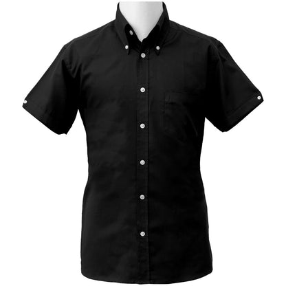 Adaptor Clothing Oxford Short Sleeve Button Down Shirt Black