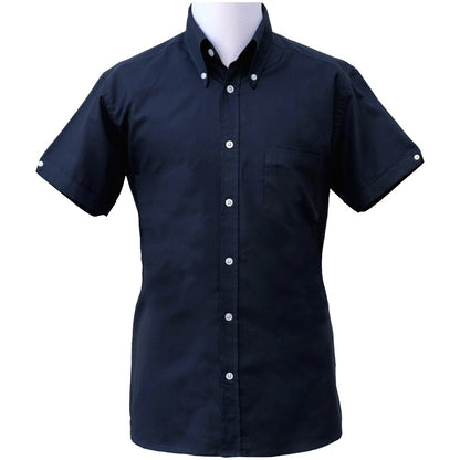 Adaptor Clothing Oxford Short Sleeve Button Down Shirt Navy