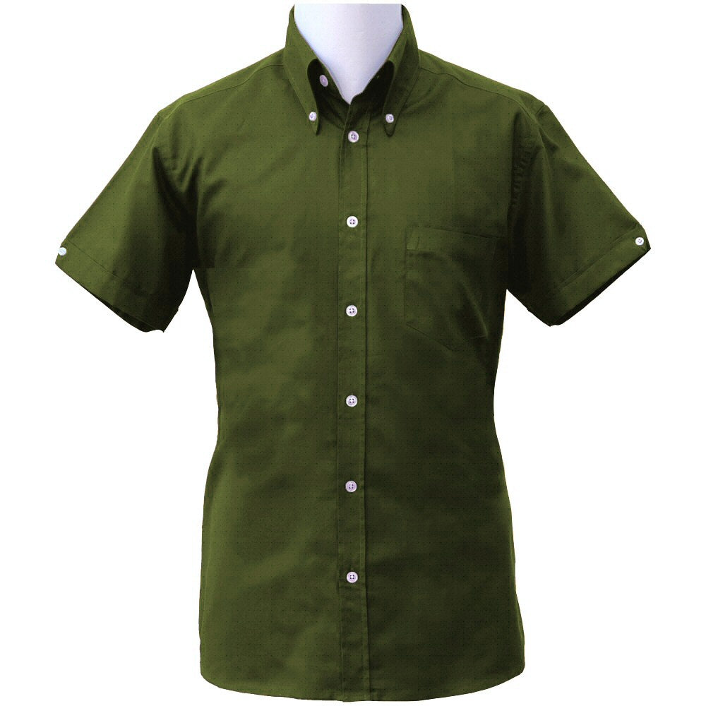 PRE-ORDER: Adaptor Clothing Oxford Short Sleeve Button Down Shirt Olive
