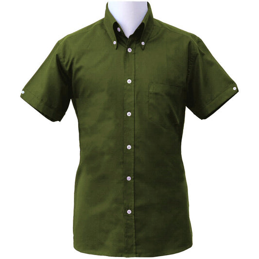 PRE-ORDER: Adaptor Clothing Oxford Short Sleeve Button Down Shirt Olive