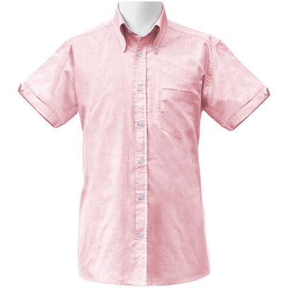 Adaptor Clothing Oxford Short Sleeve Button Down Shirt Pink