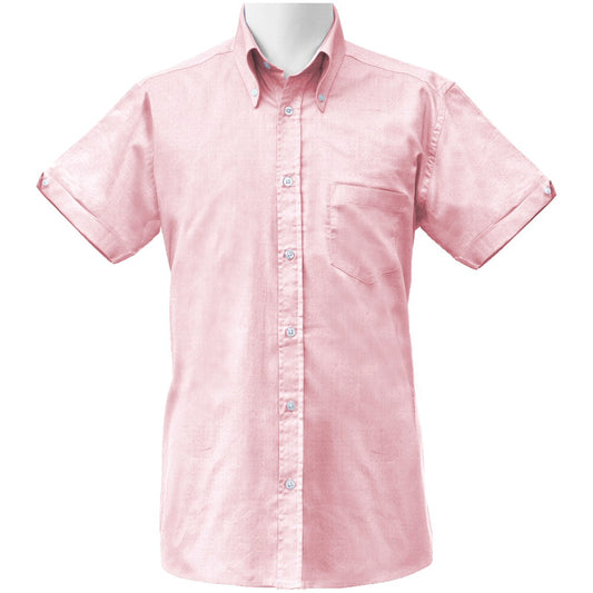 Adaptor Clothing Oxford Short Sleeve Button Down Shirt Pink