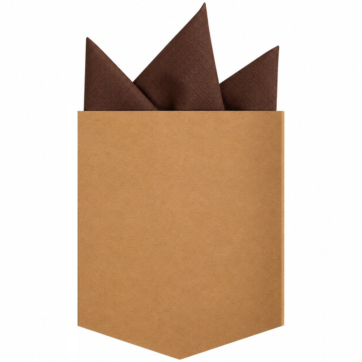 Adaptor Clothing Matching Folded Pocket Square Oxford Chocolate