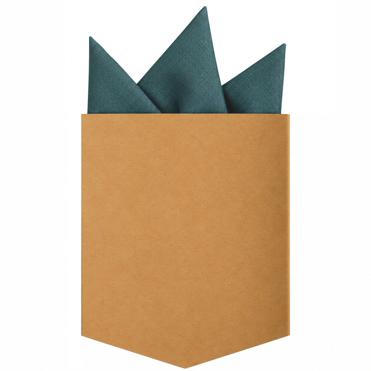 Adaptor Clothing Matching Folded Pocket Square Oxford Peacock