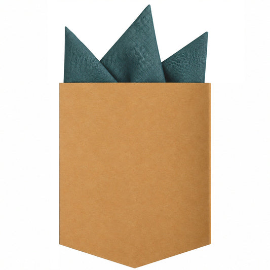 Adaptor Clothing Matching Folded Pocket Square Oxford Peacock