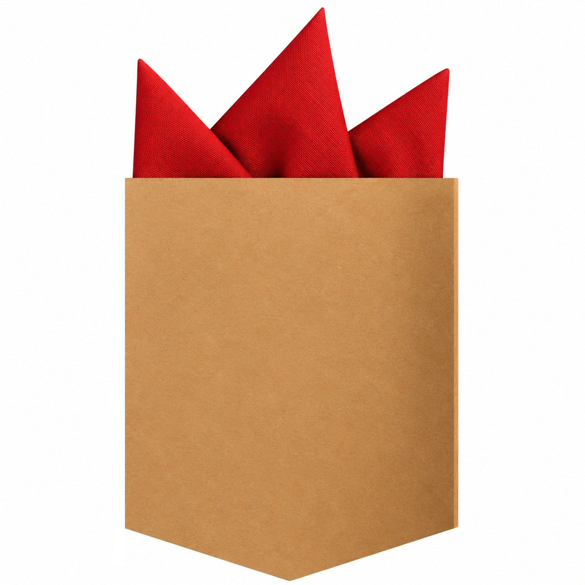Adaptor Clothing Matching Folded Pocket Square Oxford Red