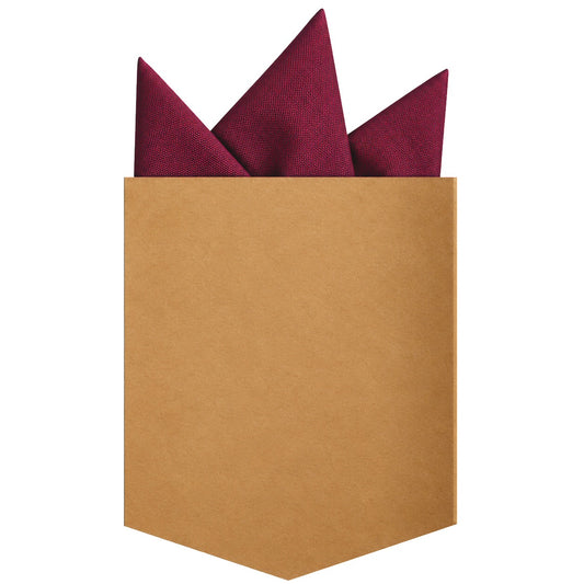 Adaptor Clothing Matching Folded Pocket Square Oxford Tonic Wine