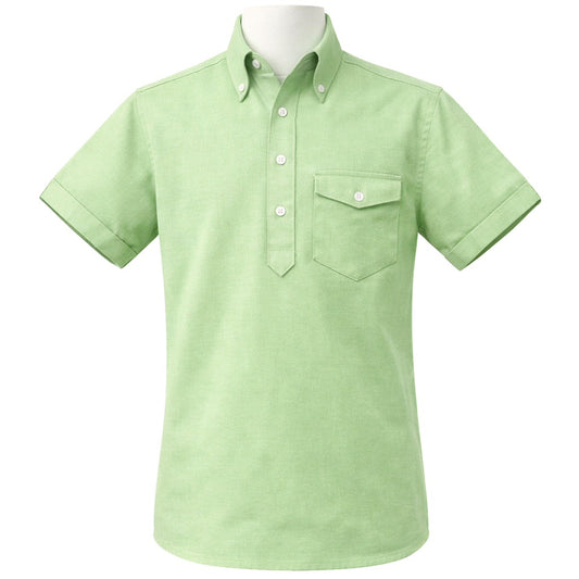 PRE-Order: Adaptor Clothing Oxford Short Sleeve Pop Over Shirt Sour Apple
