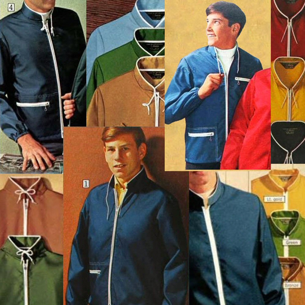 Adaptor Clothing Retro Sixties Replica Windbreaker Blue