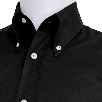 Adaptor Clothing Oxford Short Sleeve Button Down Shirt Black