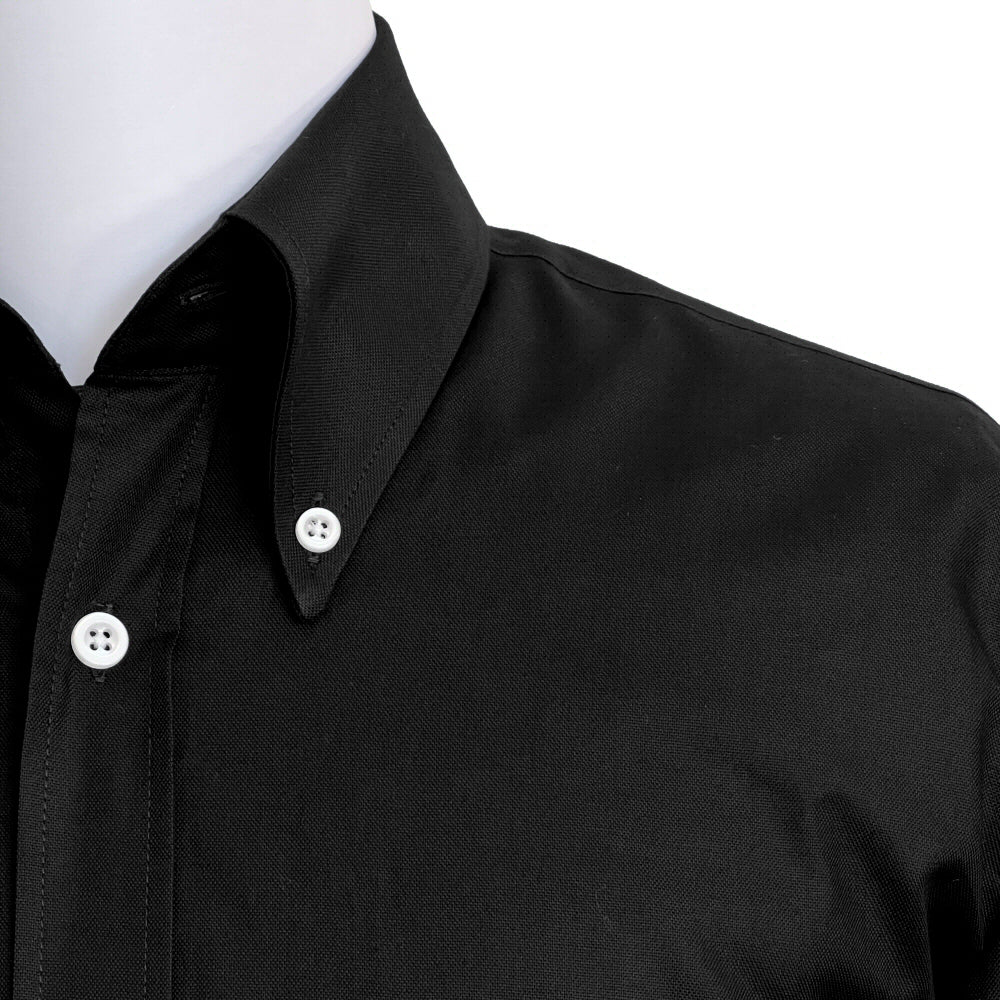 Adaptor Clothing Oxford Short Sleeve Button Down Shirt Black