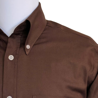 Adaptor Clothing Oxford Short Sleeve Button Down Shirt Brown