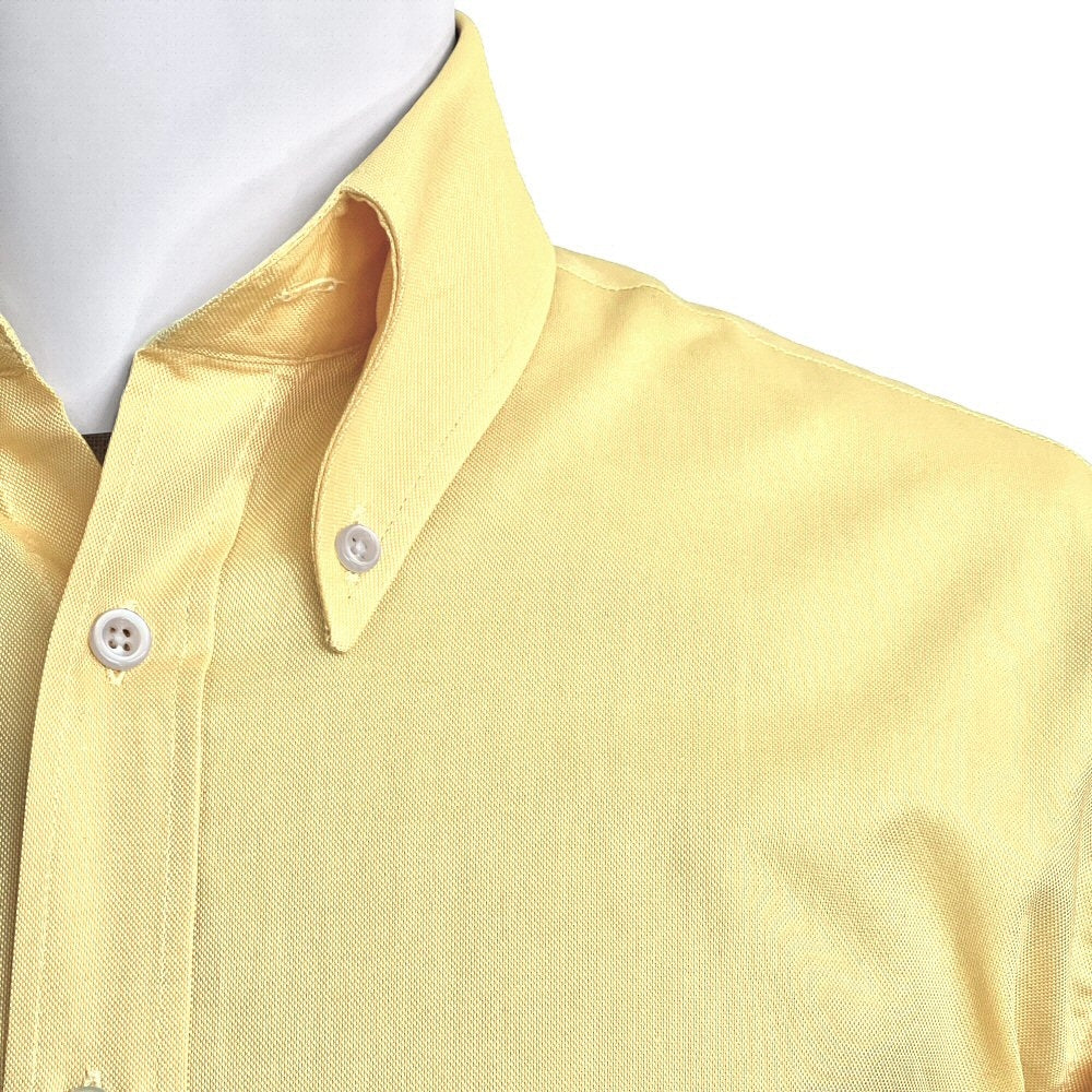 Adaptor Clothing Oxford Short Sleeve Button Down Shirt Lemon