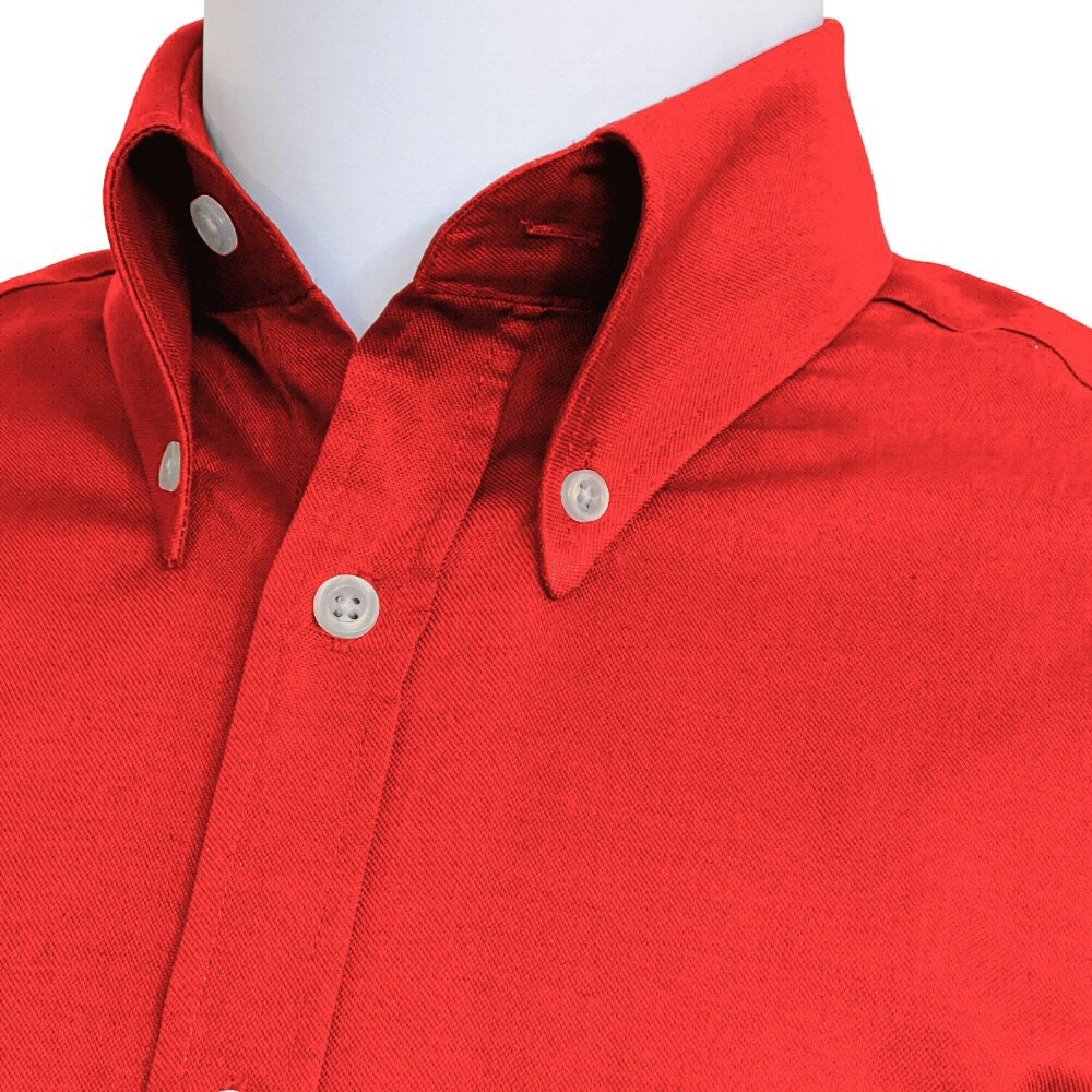 Adaptor Clothing Oxford Short Sleeve Button Down Shirt Red