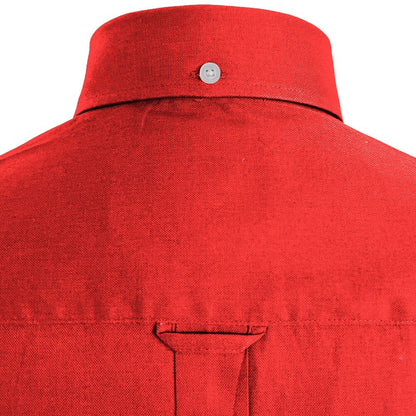 Adaptor Clothing Oxford Short Sleeve Button Down Shirt Red
