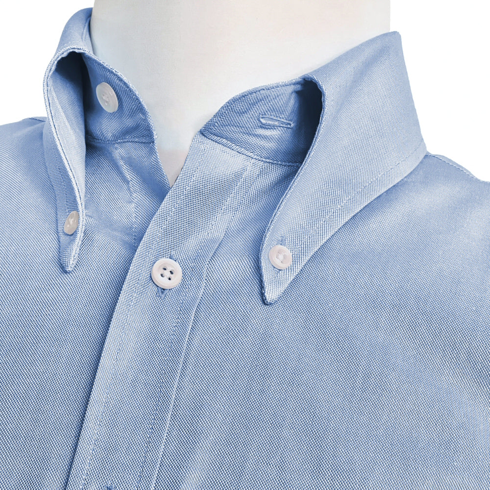 Adaptor Clothing Oxford Short Sleeve Button Down Shirt Sky Blue