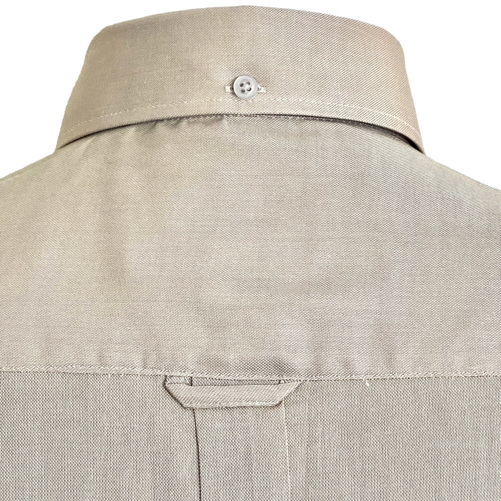 Adaptor Clothing Oxford Short Sleeve Button Down Shirt Stone