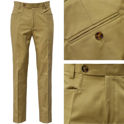Pre-Order: Adaptor Clothing Cotton Frogmouth Pocket Slim Trouser Sand