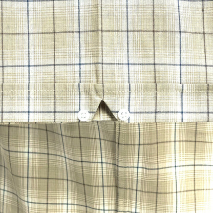 PRE-ORDER: Adaptor Clothing Check Short Sleeve Button Down Shirt Beige