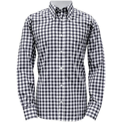 PRE-ORDER: Adaptor Clothing Gingham Long Sleeve Button Down Shirt Black