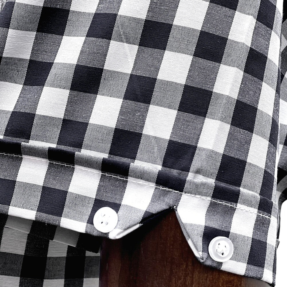 PRE-ORDER: Adaptor Clothing Gingham Short Sleeve Button Down Shirt Black