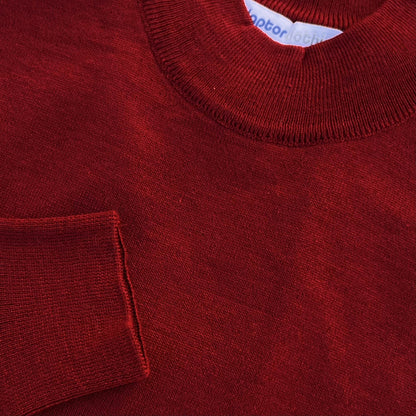 Adaptor Clothing Made in Italy Merino Wool TURTLE Neck Jumper Deep Wine