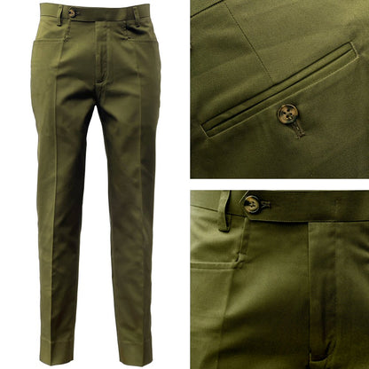 PRE-ORDER: Adaptor Clothing Cotton Frogmouth Pocket Slim Trouser Olive