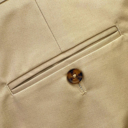Adaptor Clothing Cotton Frogmouth Pocket Slim Trouser Stone