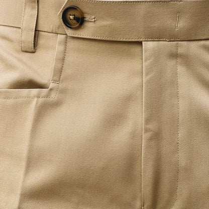 Adaptor Clothing Cotton Frogmouth Pocket Slim Trouser Stone