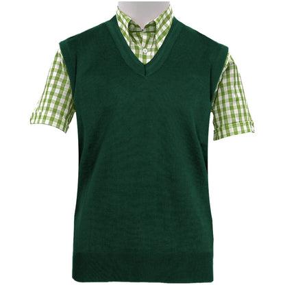 Franco Ponti Made in Italy Merino Wool V-Neck SLIPOVER Green