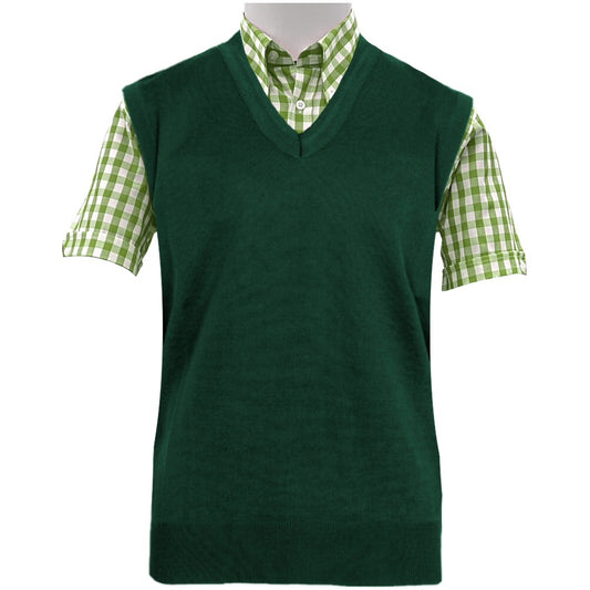 Franco Ponti Made in Italy Merino Wool V-Neck SLIPOVER Green