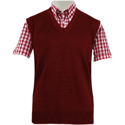 Franco Ponti Made in Italy Merino Wool V-Neck SLIPOVER Wine