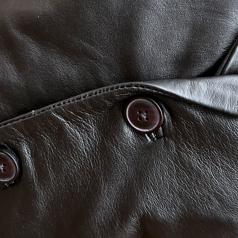 Adaptor Clothing Buttersoft Leather 3 Button SB Jacket Black