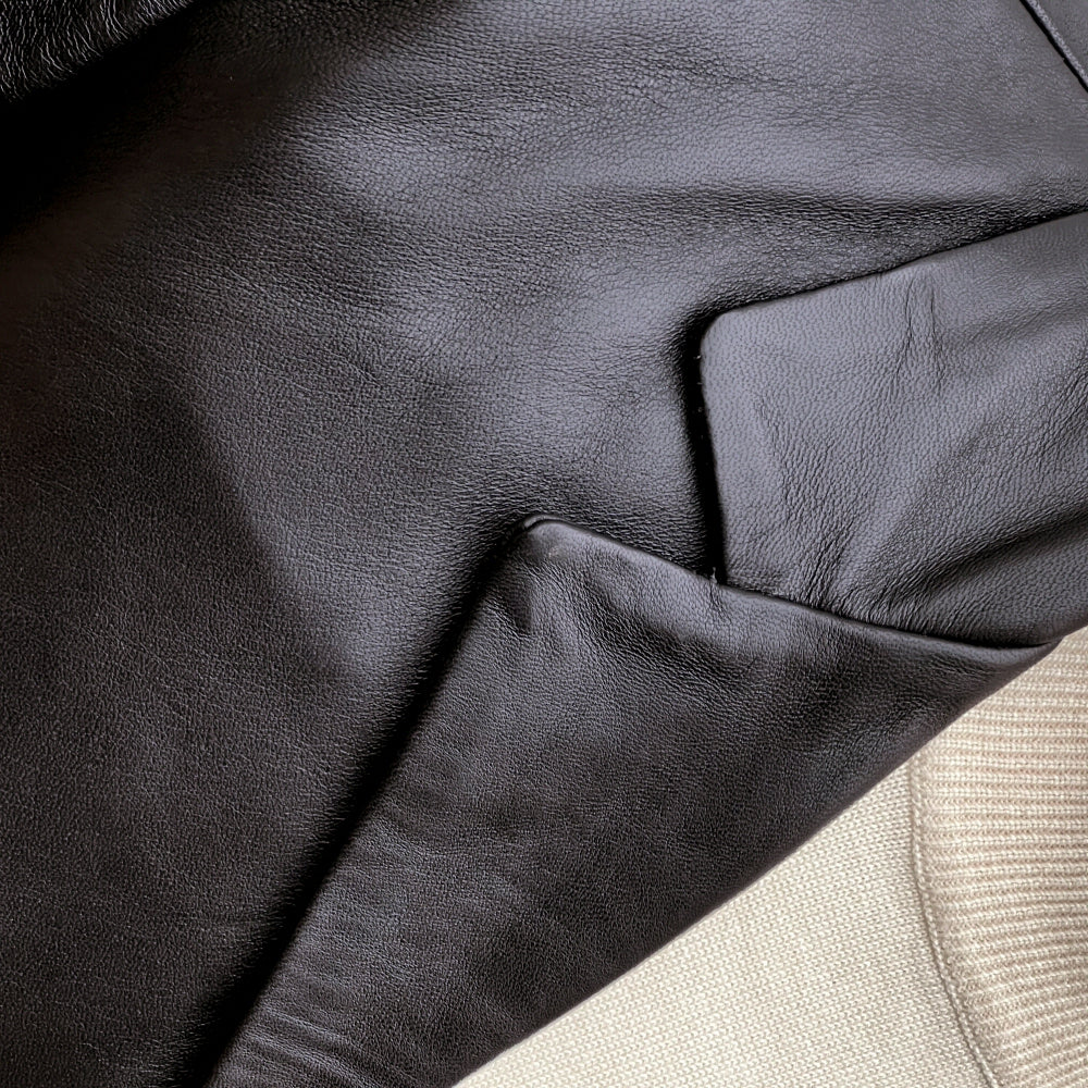 Adaptor Clothing Buttersoft Leather 3 Button SB Jacket Black
