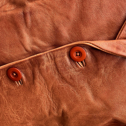 Adaptor Clothing Buttersoft Leather 3 Button SB Jacket Aged Tan