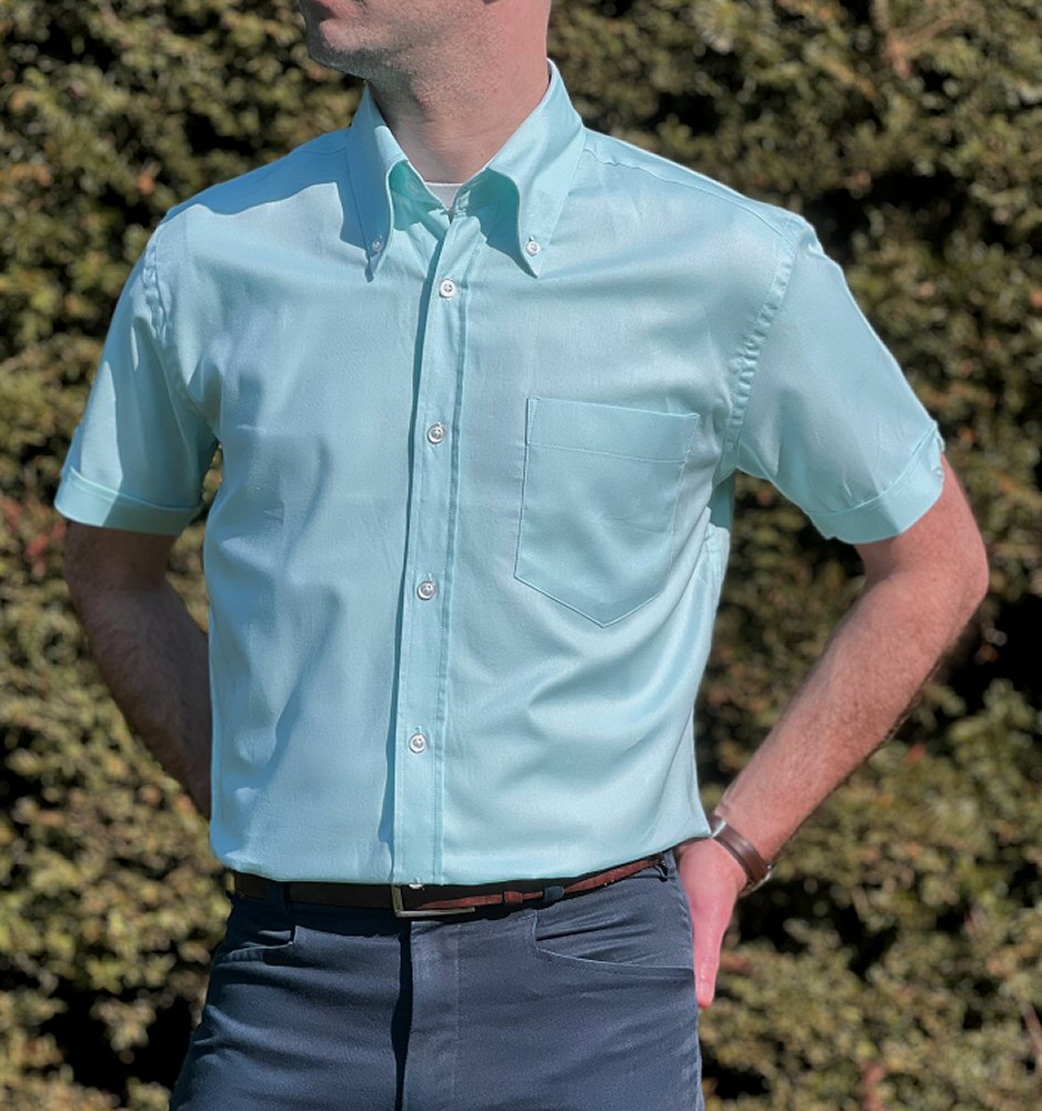 Adaptor Clothing Oxford Short Sleeve Button Down Shirt Mint