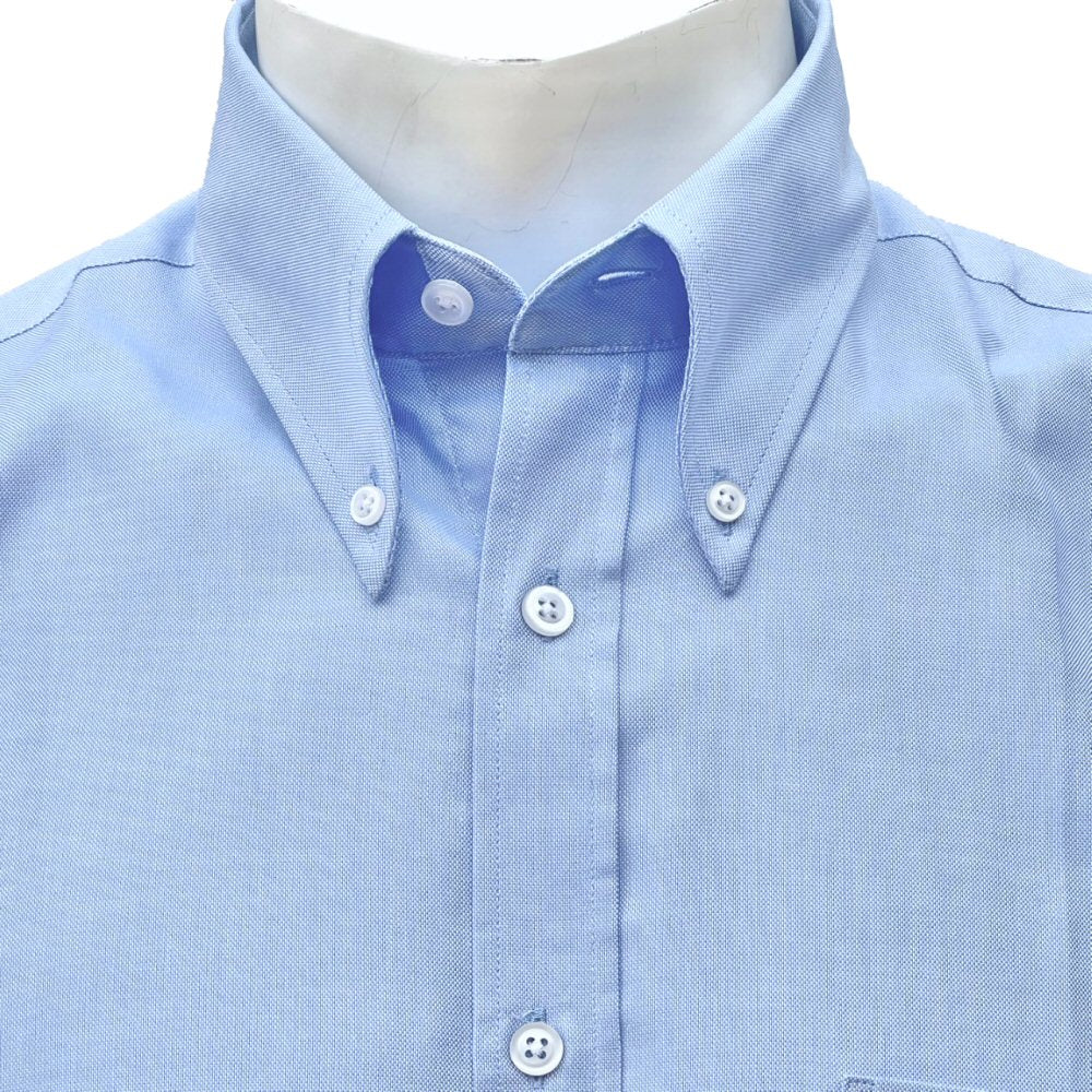 Adaptor Clothing Oxford Short Sleeve Button Down Shirt Sky Blue
