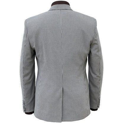 Adaptor Clothing 3 Button Dogtooth Jacket Black / White