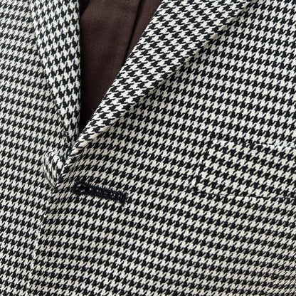 Adaptor Clothing 3 Button Dogtooth Jacket Black / White