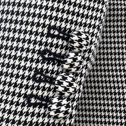 Adaptor Clothing 3 Button Dogtooth Jacket Black / White