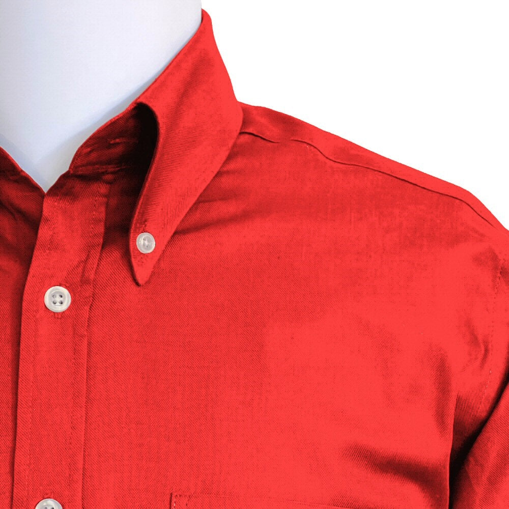 Adaptor Clothing Oxford Long Sleeve Button Down Shirt Red