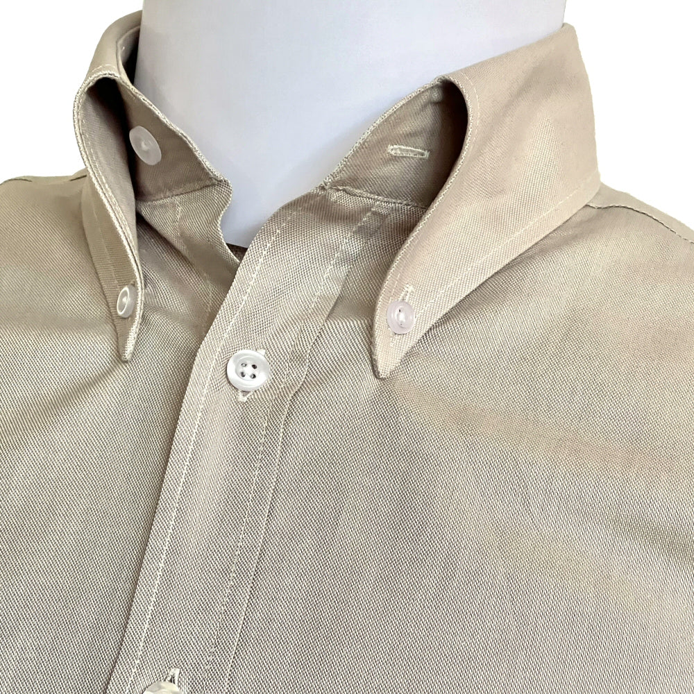 Adaptor Clothing Oxford Long Sleeve Button Down Shirt Stone