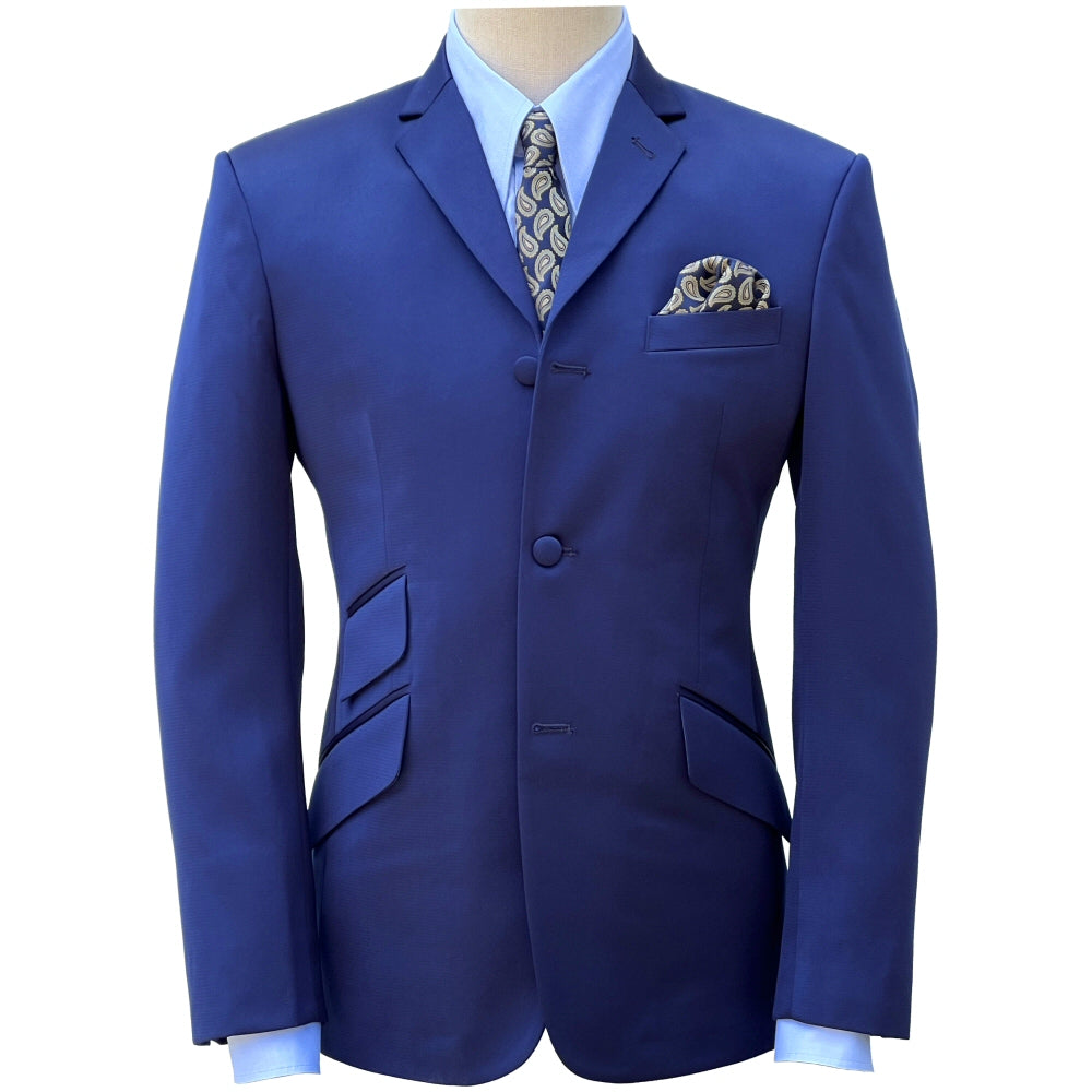 Adaptor Clothing Mod 3 Button Texture Plain Suit ROYAL Blue